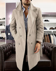Trench sartoriale doppio petto in cotone tecnico