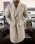 Trench sartoriale doppio petto in cotone tecnico