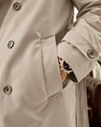 Trench sartoriale doppio petto in cotone tecnico