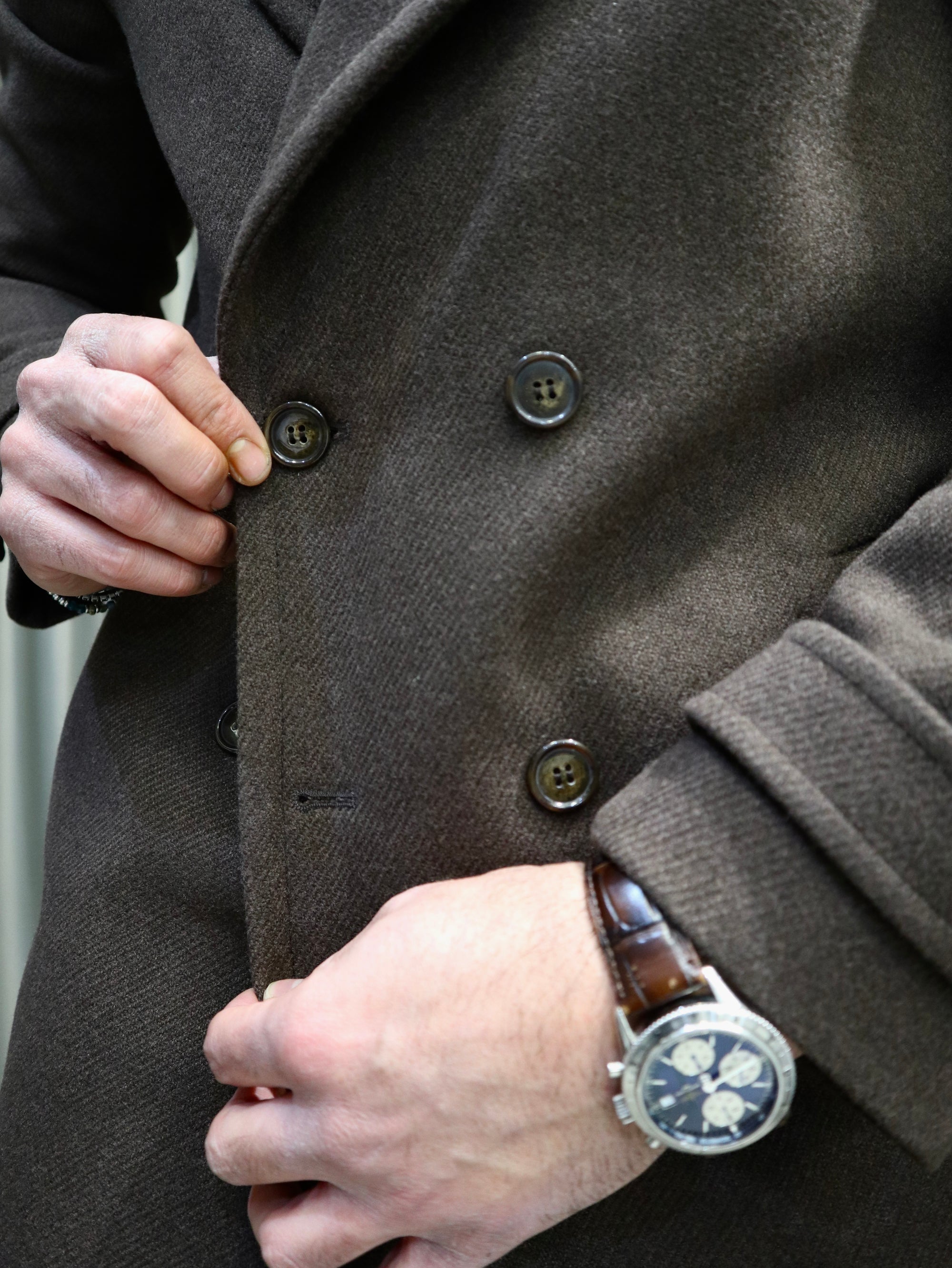 Cappotto sartoriale doppio petto tasca a filo