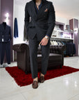 Abito doppio petto sartoriale in pura lana 240g Antracite