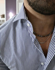Camicia regular twill di cotone bastoncino blu