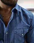Camicia western in denim giapponese