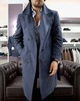 Trench sartoriale doppio petto in cotone tecnico