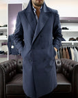 Trench sartoriale doppio petto in cotone tecnico
