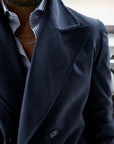 Trench sartoriale doppio petto in cotone tecnico