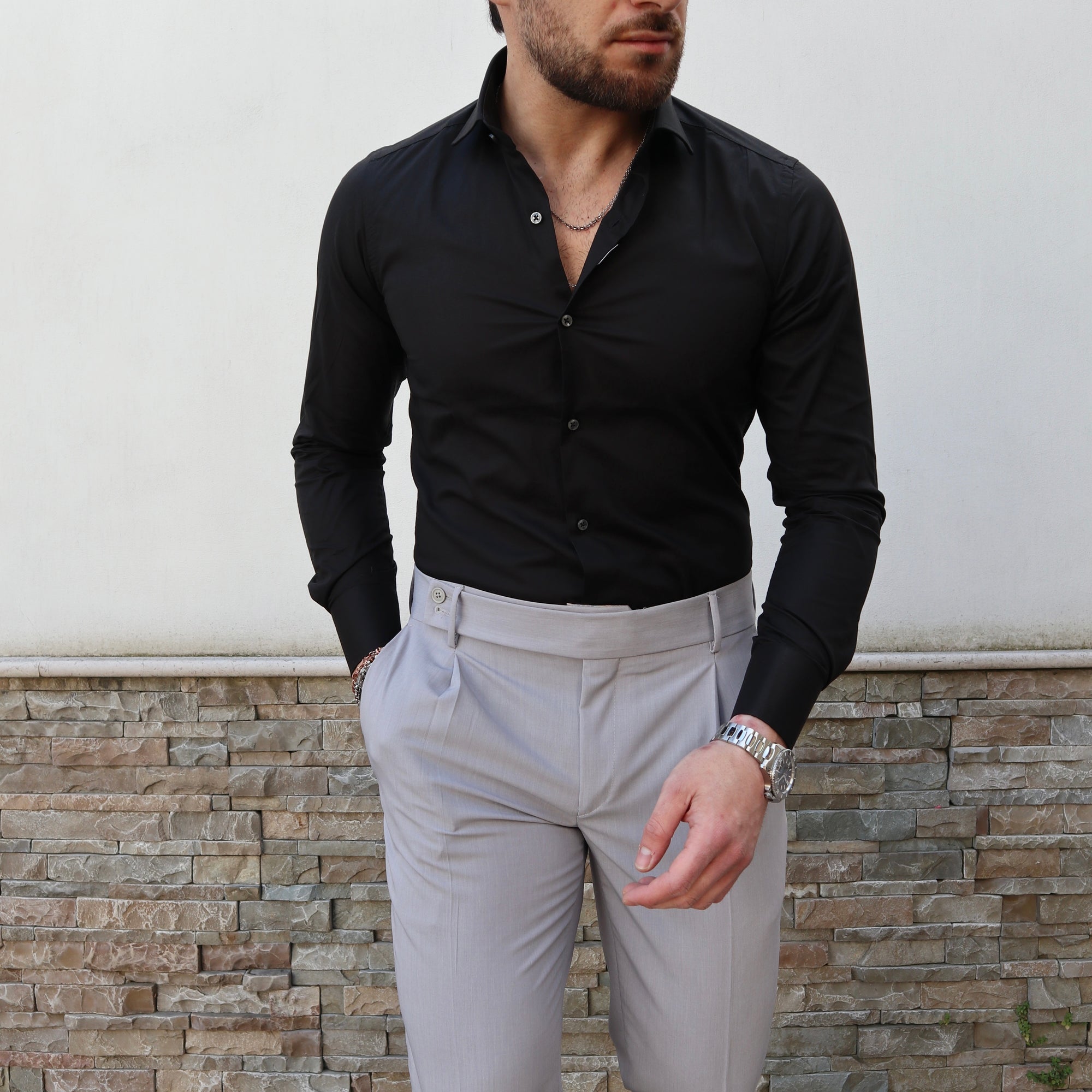 Camicia Basic slim 100% Puro Cotone