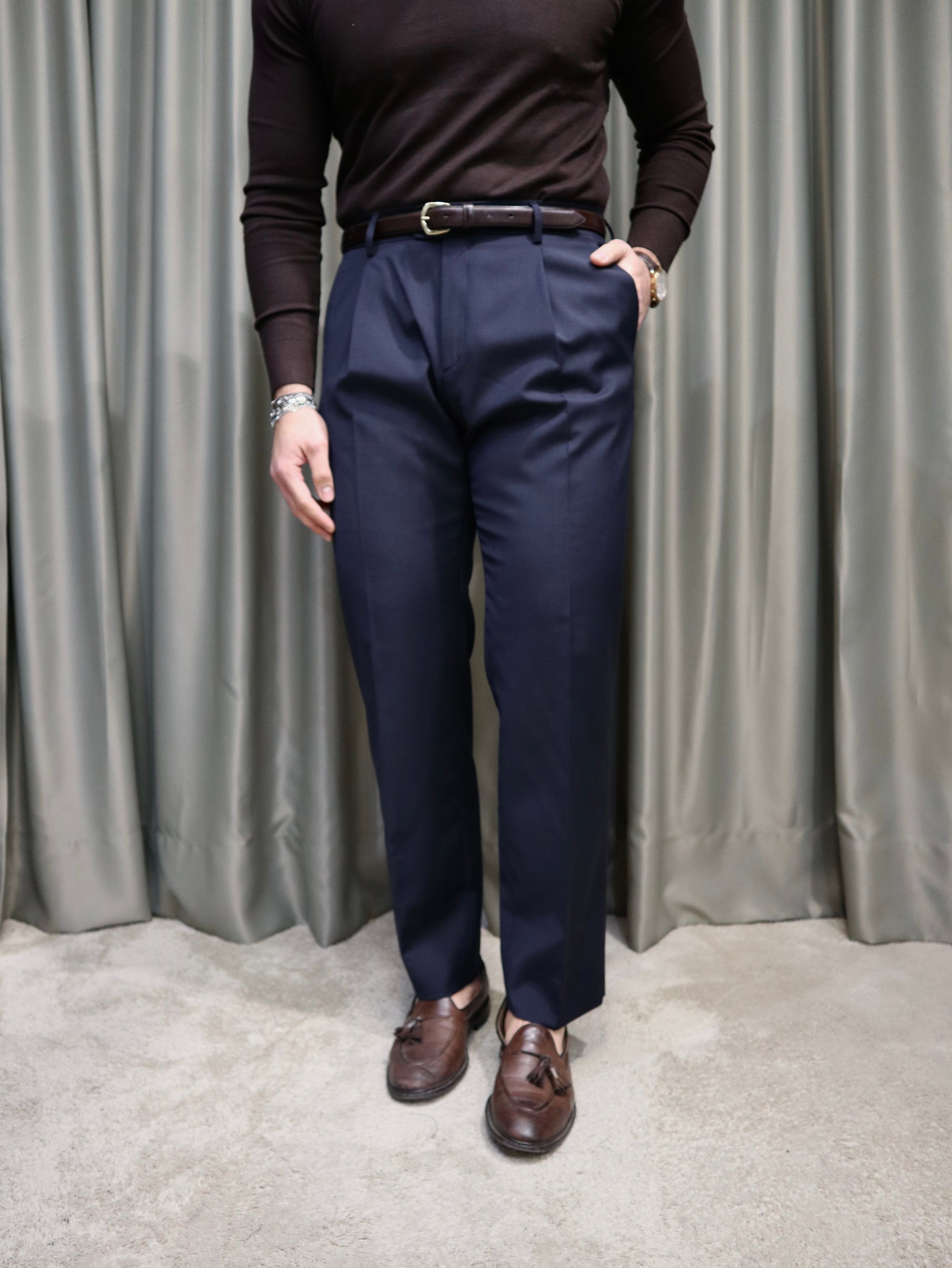 Pantalone sartoriale in lana mod Class