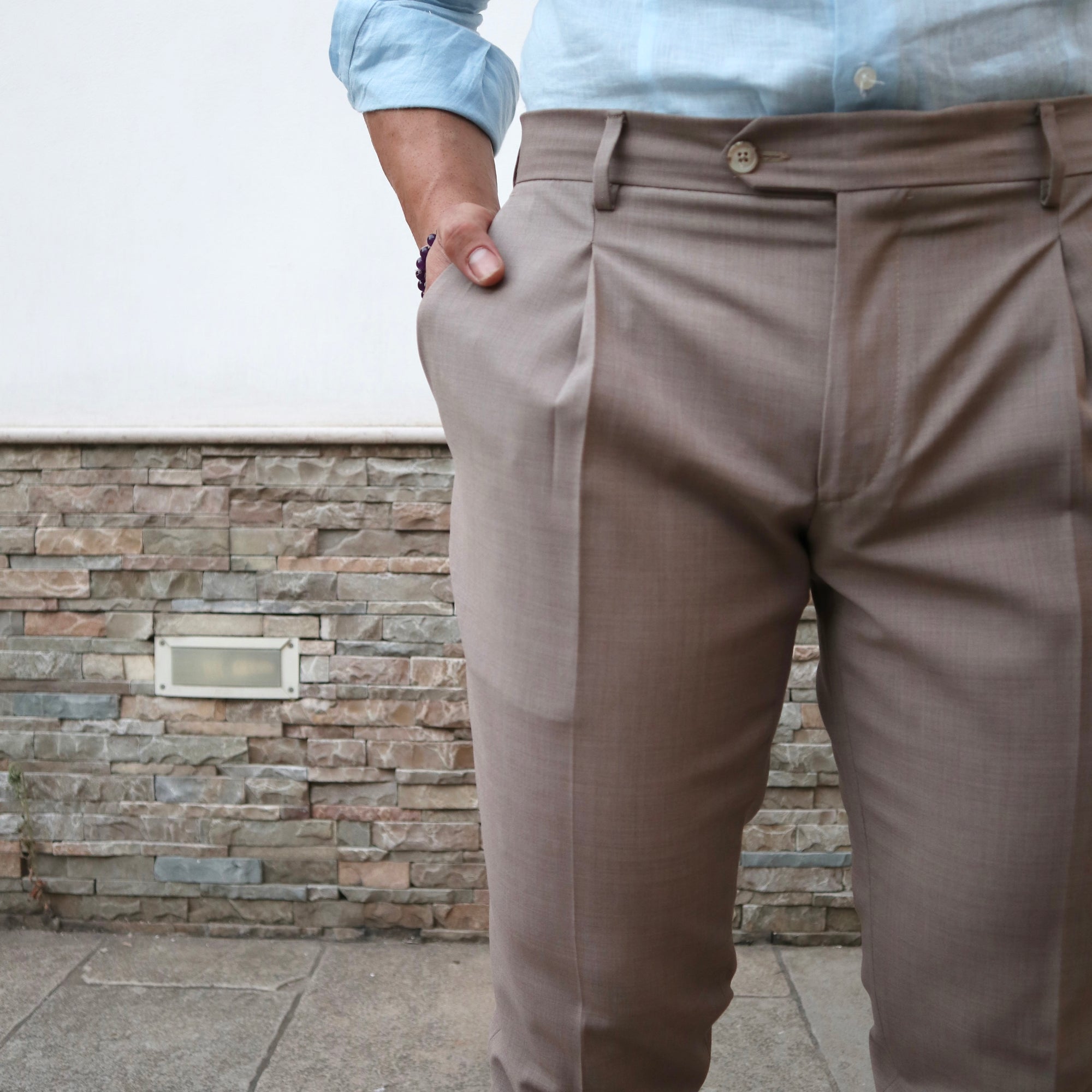 Pantalone classico in fresco lana