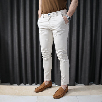 Pantalone chino bianco panna Patrick & Son