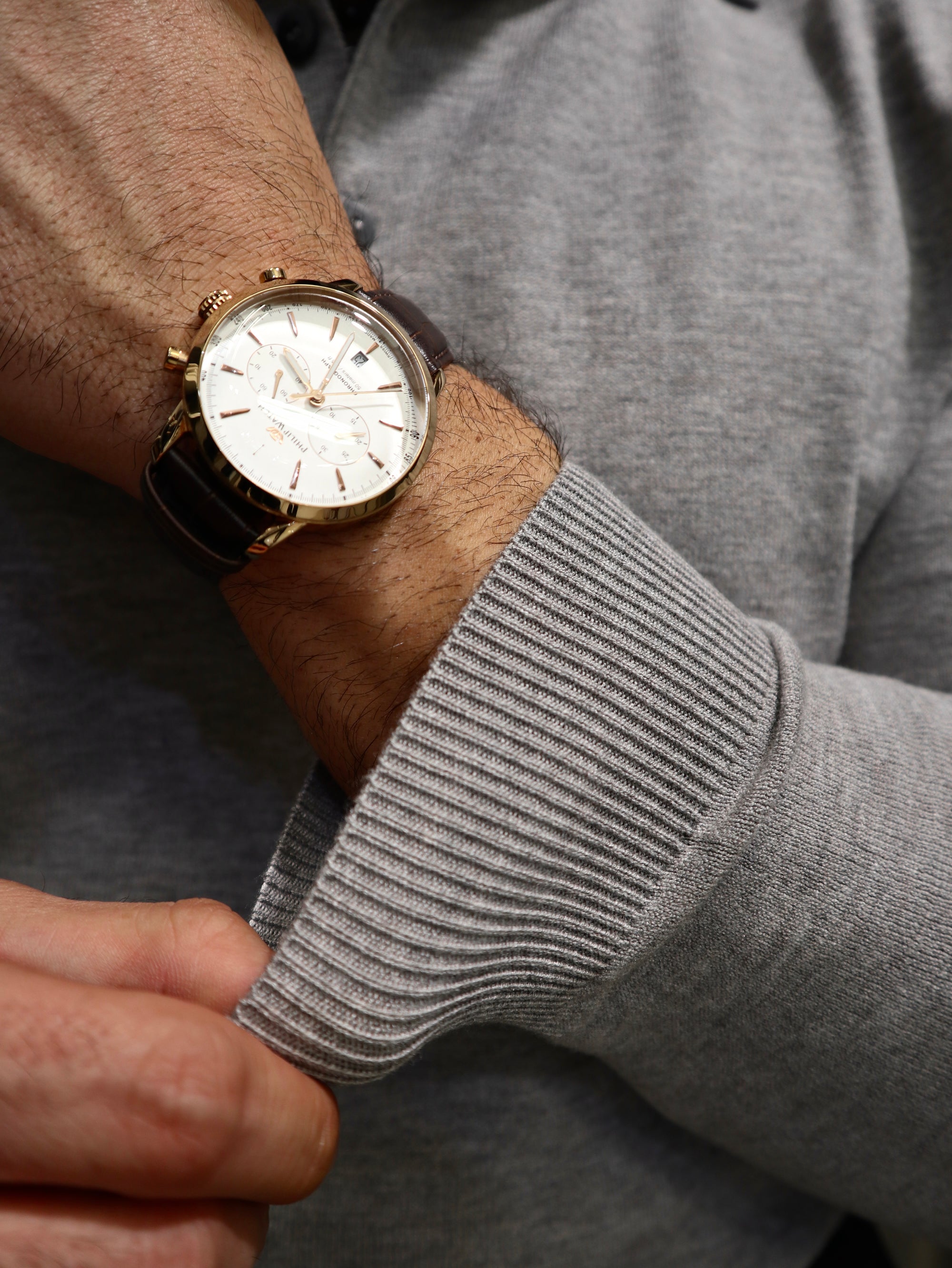 Polo in Maglia Manica lunga in misto lana