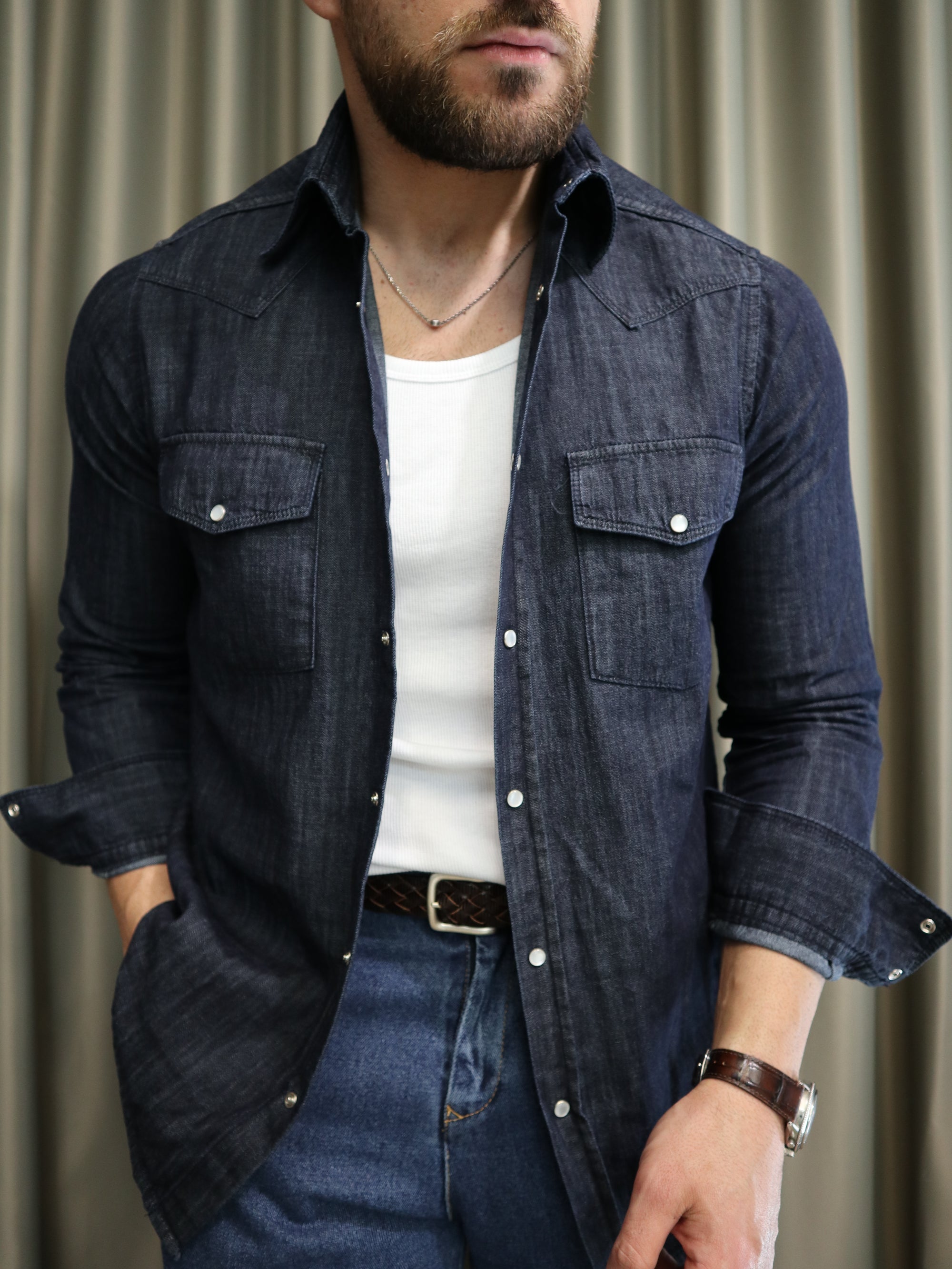 Camicia Western Denim Giapponese