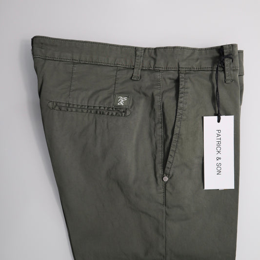 Pantalone chino verde militare Patrick & Son