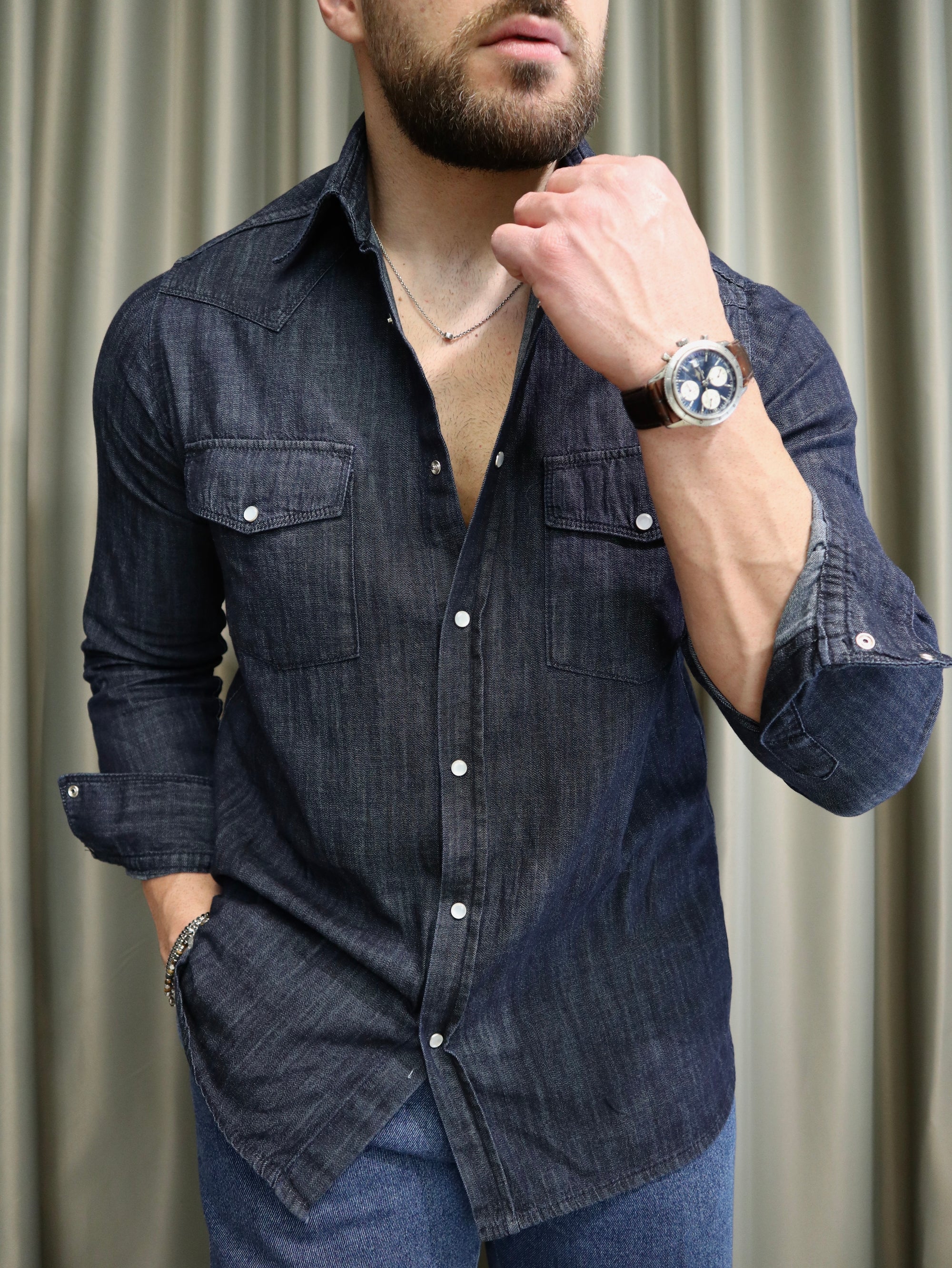 Camicia Western Denim Giapponese