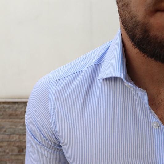 Camicia bastoncino stretto 100% cotone