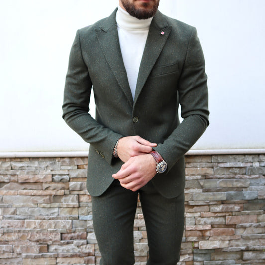 Giacca monopetto in tweed