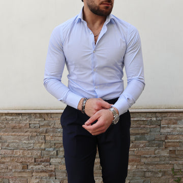 Camicia bastoncino stretto 100% cotone