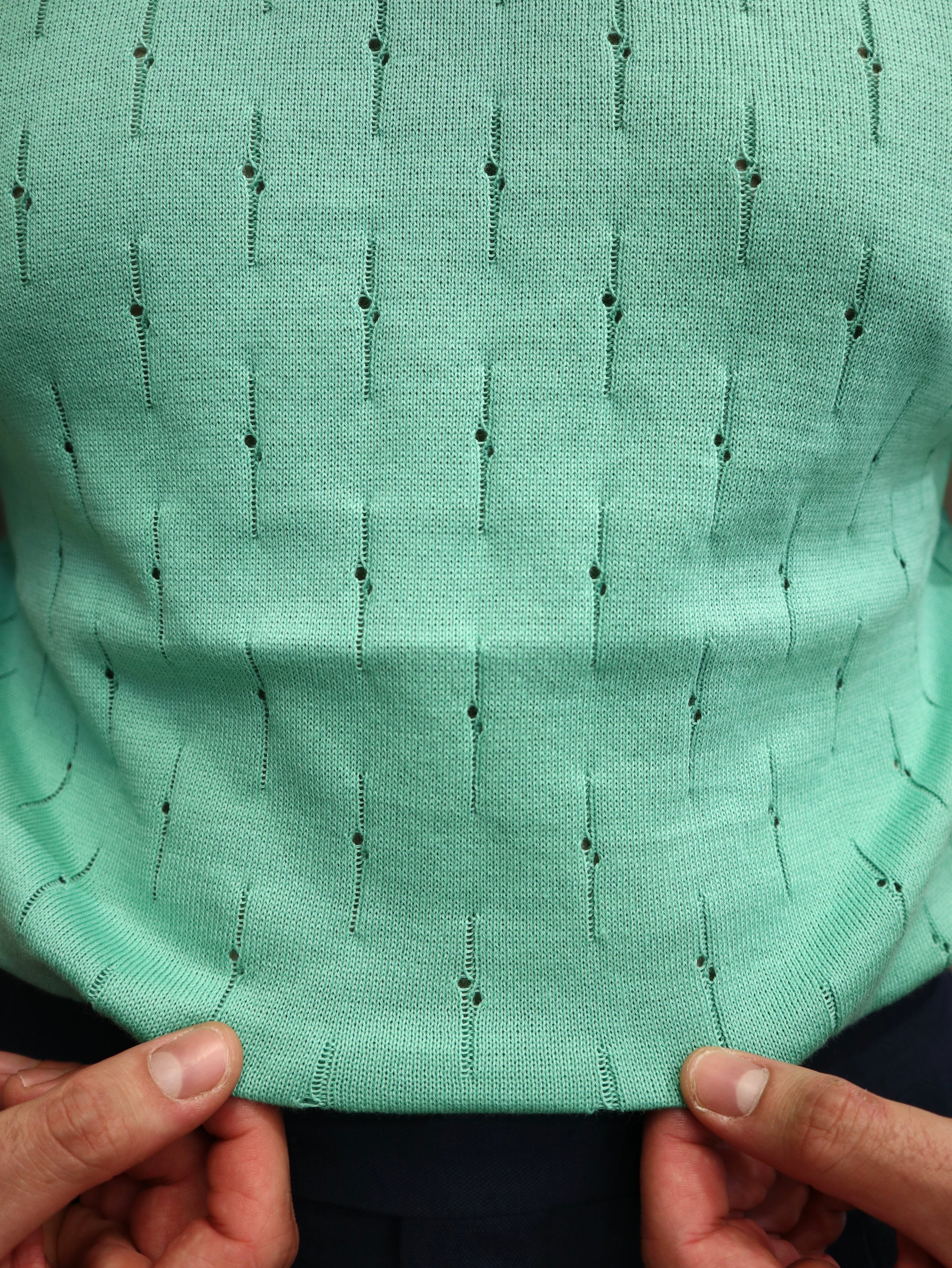 Polo in maglia traforata 100% Cotone extra fine