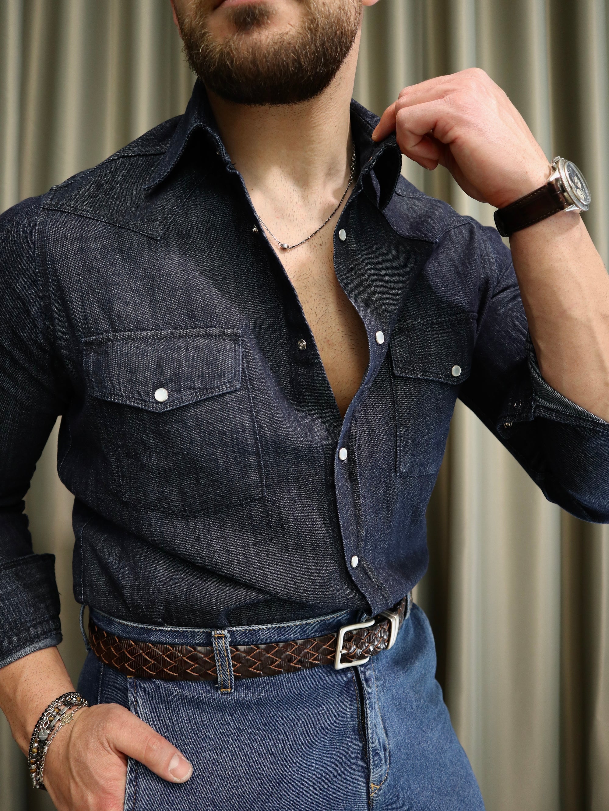 Camicia Western Denim Giapponese