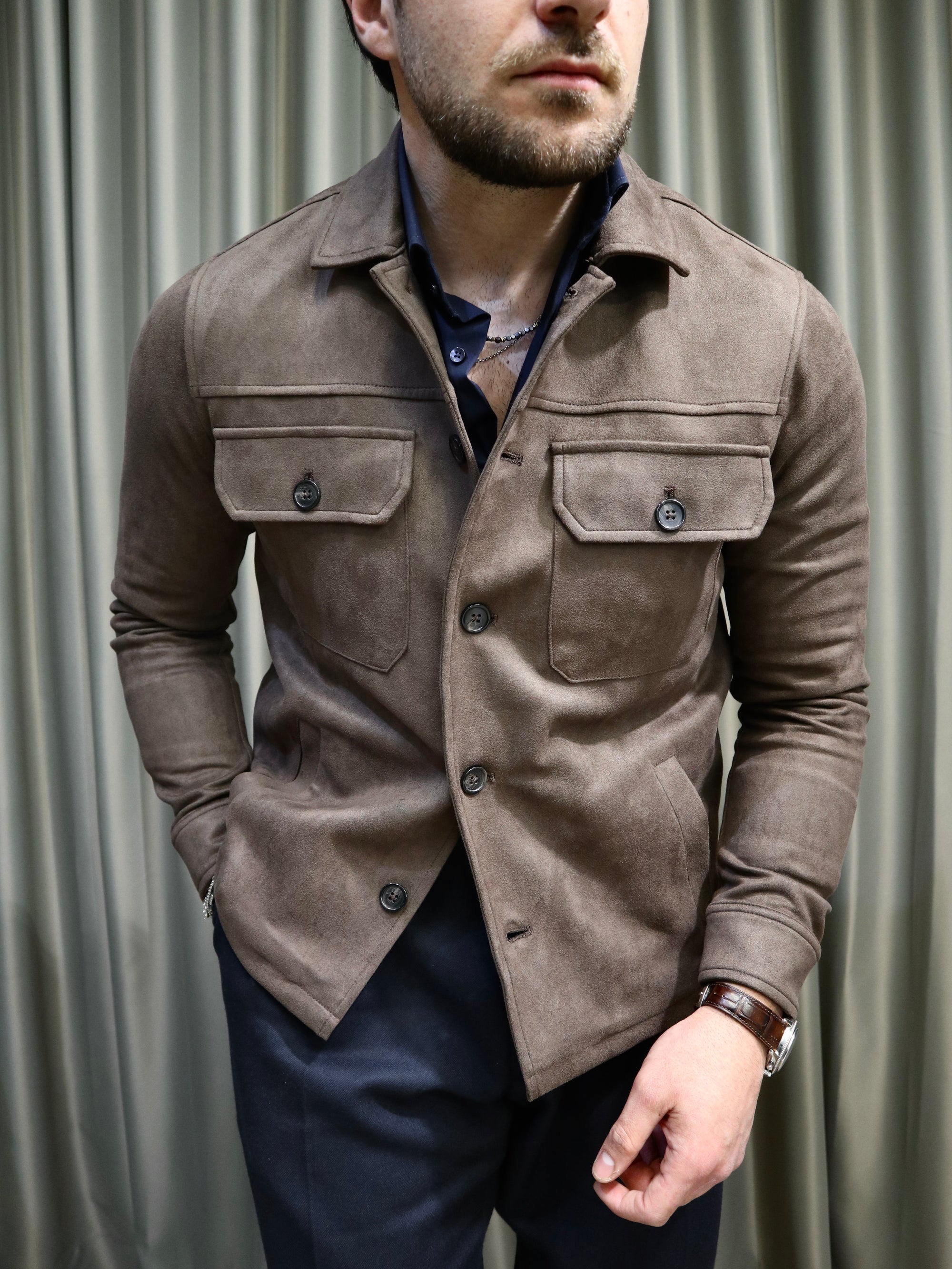 Giacca Sahriana scamosciata