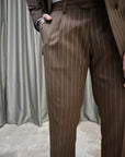 Abito sartoriale doppio petto gessato moro