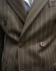 Abito sartoriale doppio petto gessato moro