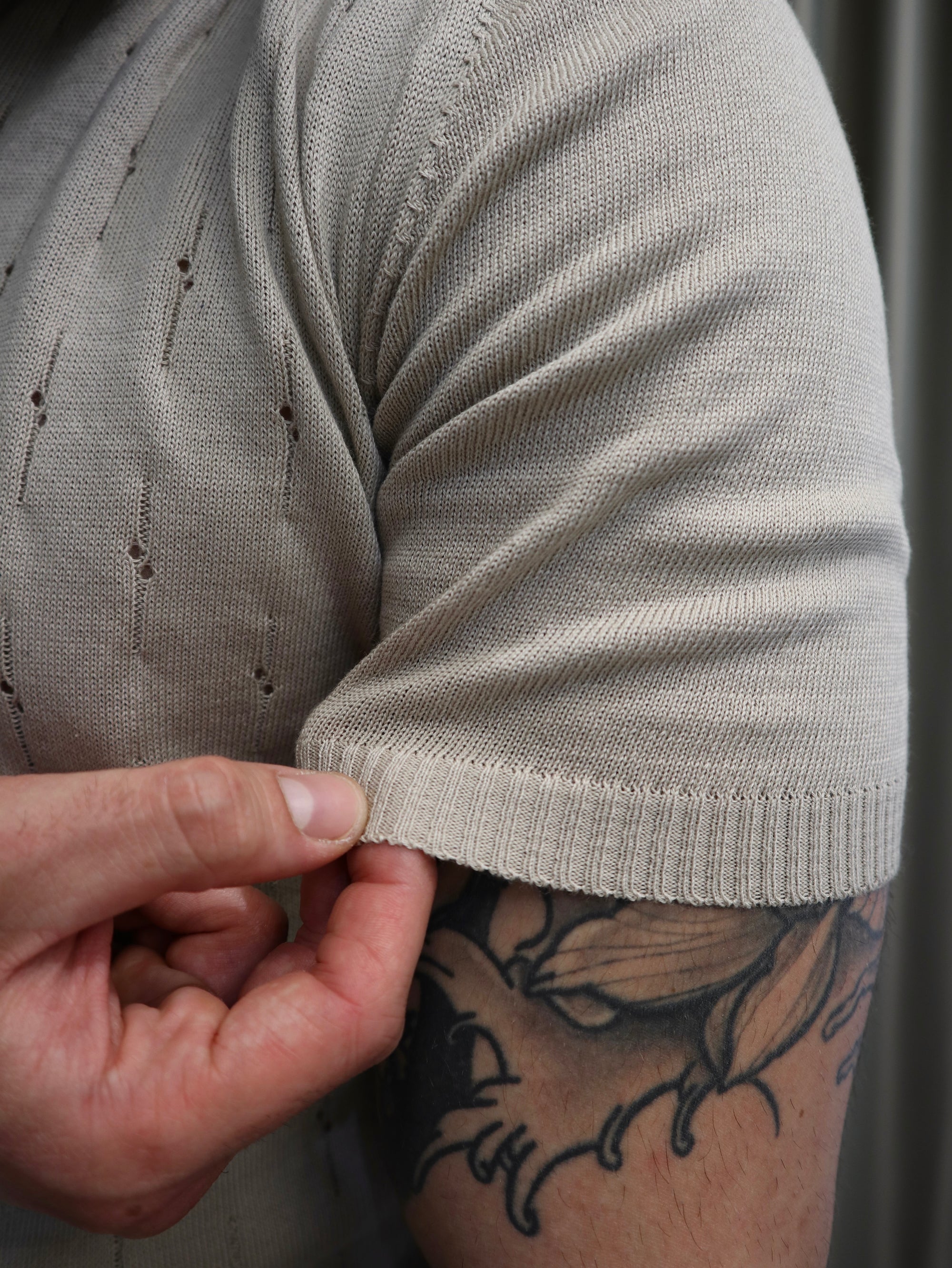 Polo in maglia traforata 100% Cotone extra fine