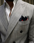 Abito sartoriale doppio petto gessato grigio