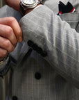 Abito sartoriale doppio petto gessato grigio